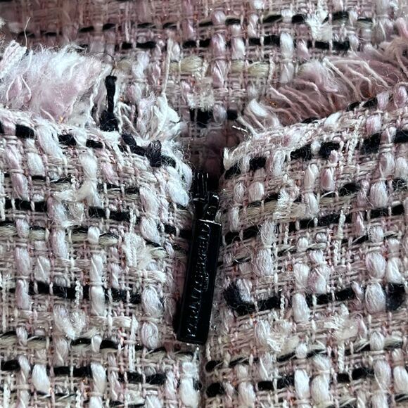 Karl Lagerfeld | Paris wool blend light Pink Tweed Sheath Dress 4 Small - Picture 8 of 9